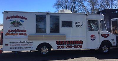 Archibald and Woodrow's catering food truck