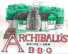 Original Archibald's Drive-Inn BBQ vintage logo